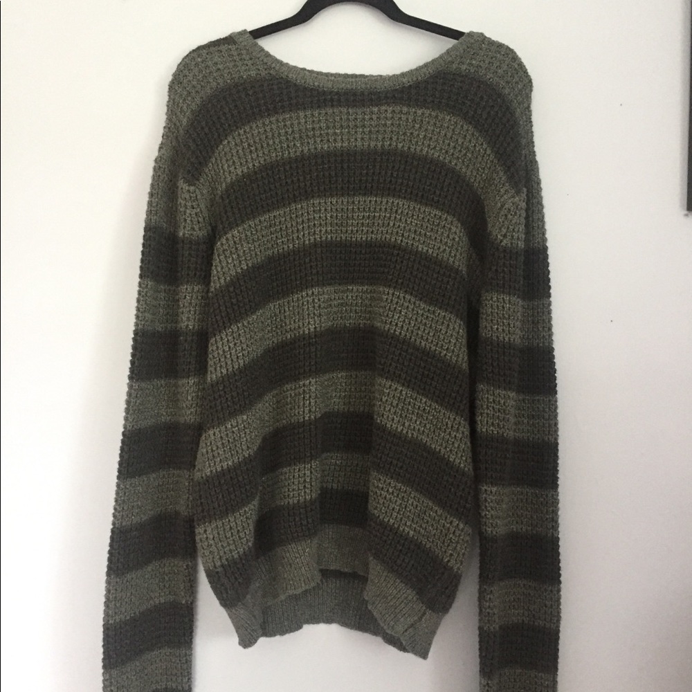 chunky oversized grey knit sweater